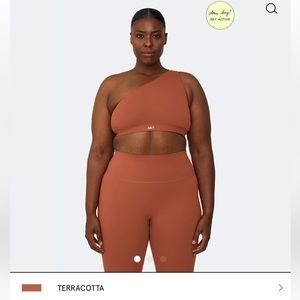 SET ACTIVE LUXFORM® ONE SHOULDER BRA - TERRACOTTA